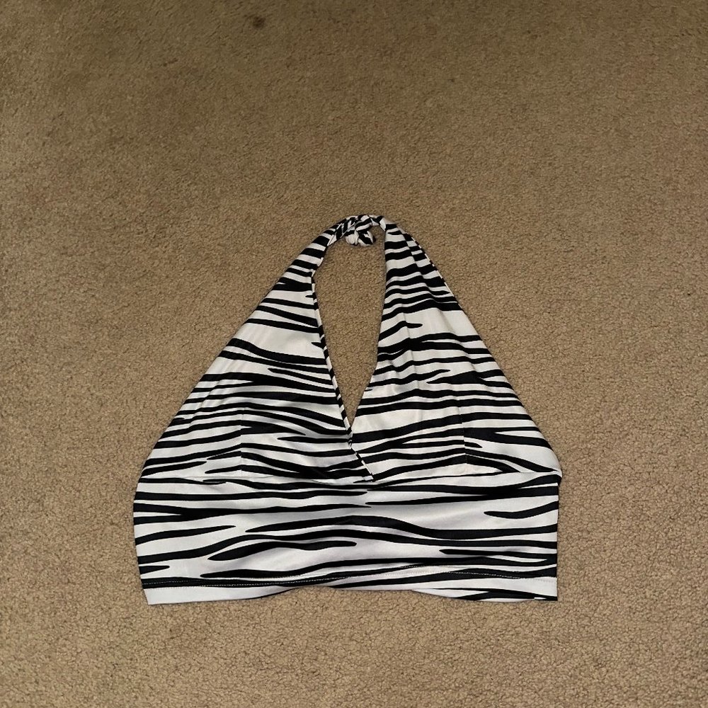 Zebra Print Halter Top
